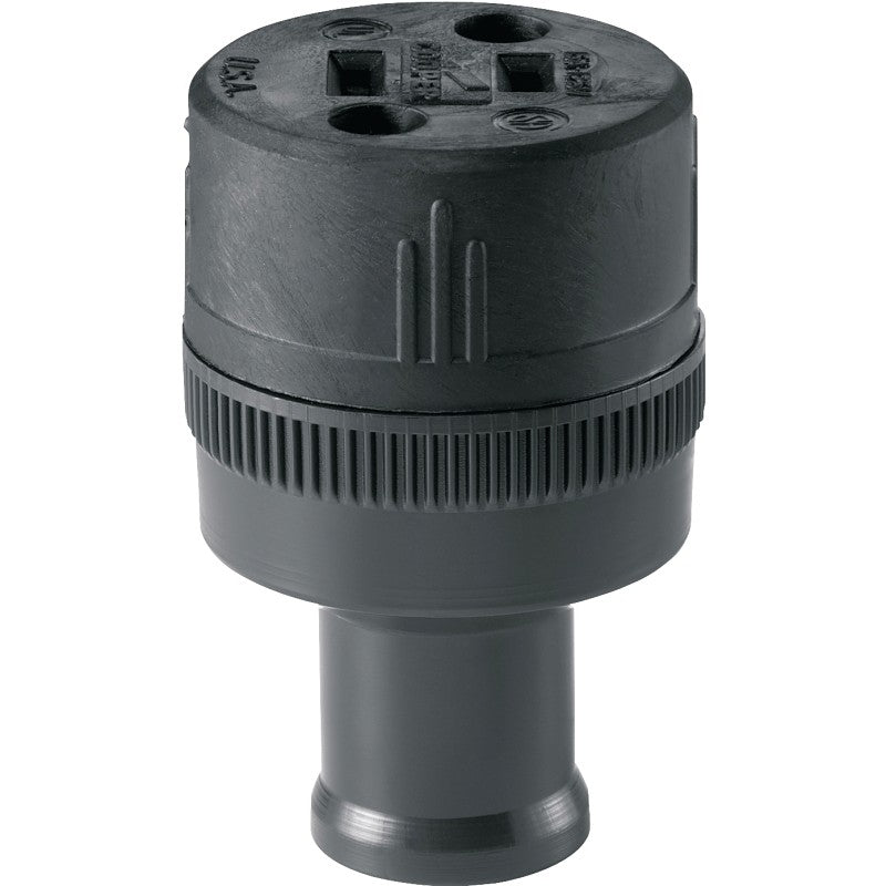 Eaton Wiring Devices 224-BOX Electrical Connector, Straight Blade, 1/4 to 39/64 in, 2-Pole, 15 A, 125 V, Black, 2-Wire (Pack of 10)