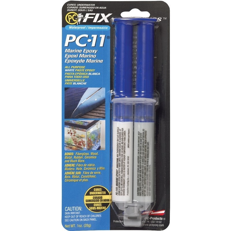Protective Coating PC-11 Series 010112 Epoxy Adhesive, White, Paste, 1 oz, Syringe