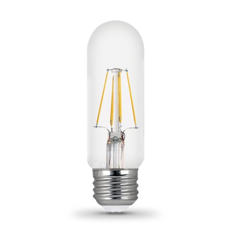 Feit Electric BPT1040/927CA LED Bulb, Linear, 410 Lumens, 4.5 W, T10 Lamp, 40 W Equivalent, E26 Lamp Base, Dimmable