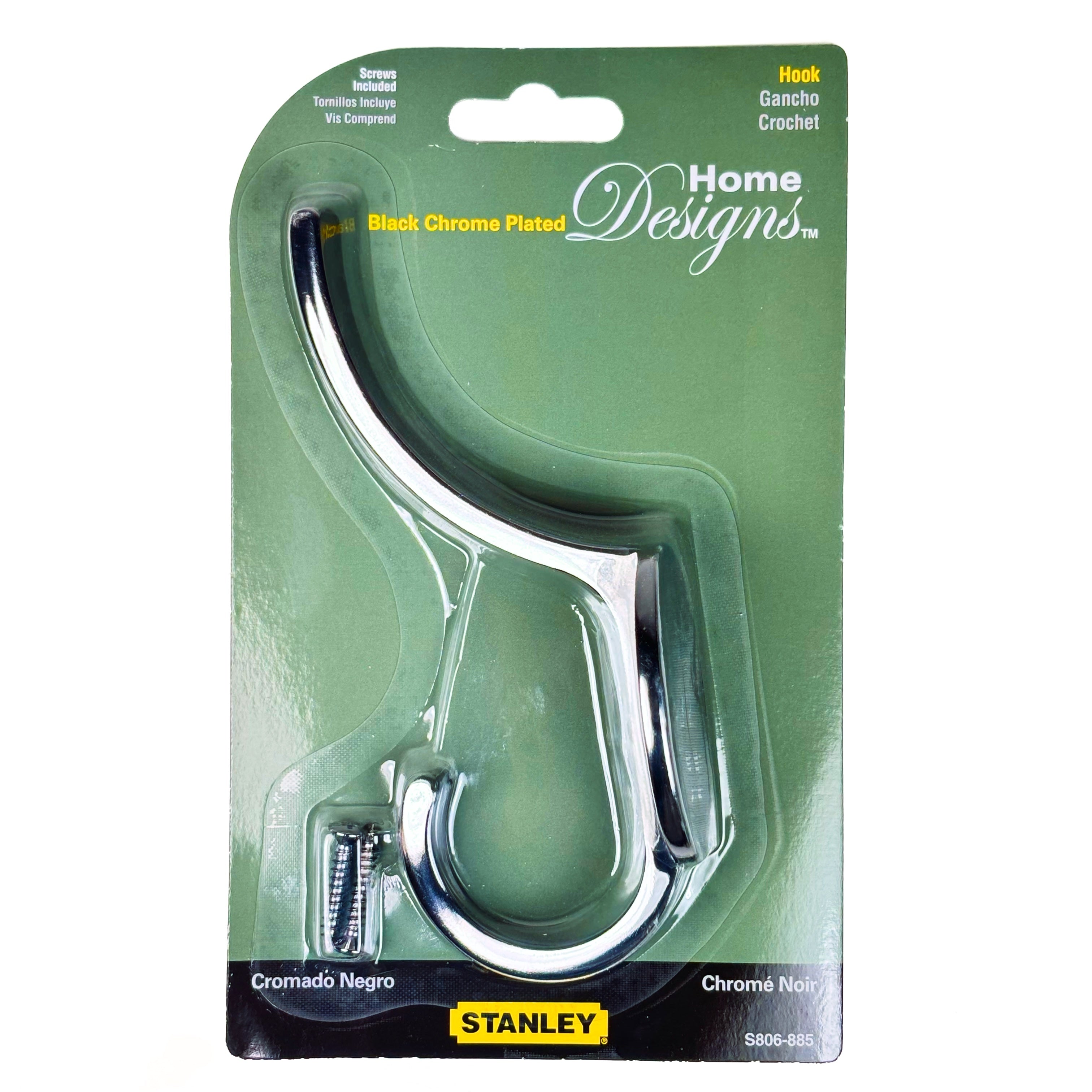 Modern Coat And Hat Hook 5-1/2 Inch Black Chrome (POS)