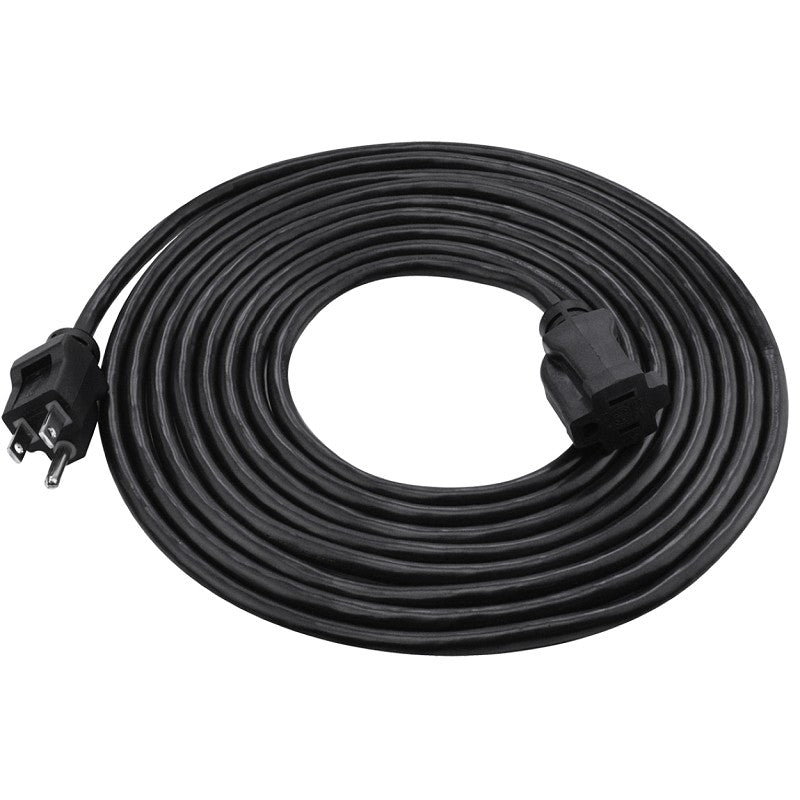 PowerZone OR502615 Extension Cord, 16/3 AWG Cable, 15 ft L, 13 A, Black