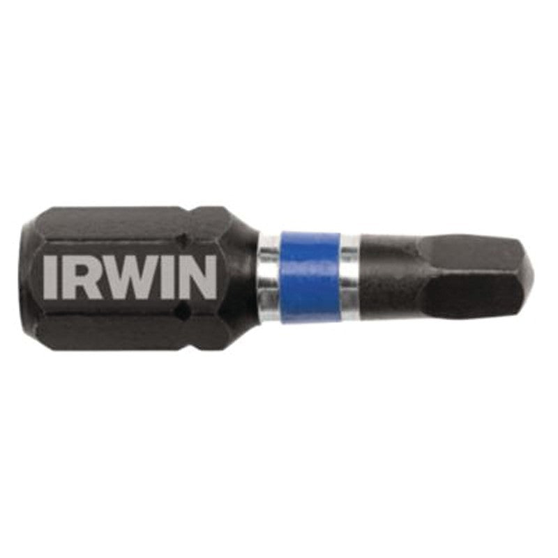 Irwin 1837381 Insert Bit, #2 Drive, Square Recess Drive, 1/4 in Shank, Hex Shank, 1 in L, High-Grade S2 Tool Steel
