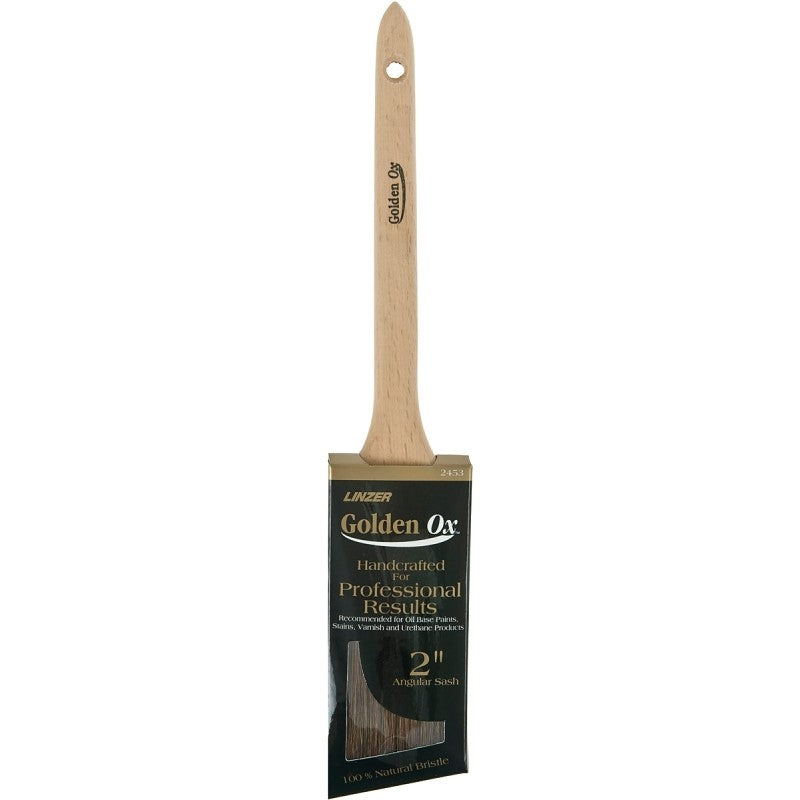 Linzer WC 2453-2 Paint Brush, Natural, Wood Handle, 2 in W, 2-1/2 in L Bristle, China Bristle, Sash Handle