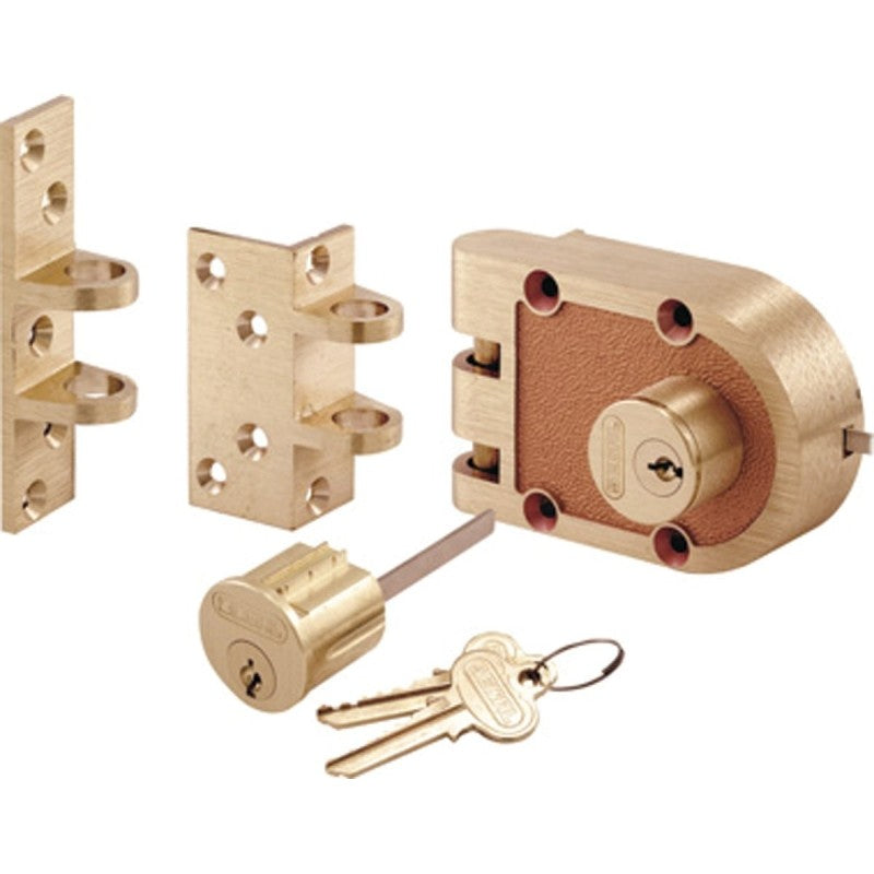 Prime-Line Segal SE 19361 Deadlock, Keyed Different Key, Bronze, Brushed Brass