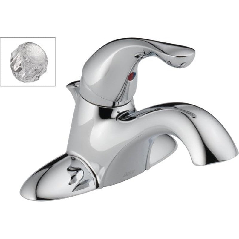 Delta Classic Series 521-PPU-ECO-DST Center Set Bathroom Faucet, 1.2 gpm, 1-Handle, 3-Faucet Hole, Lever Handle