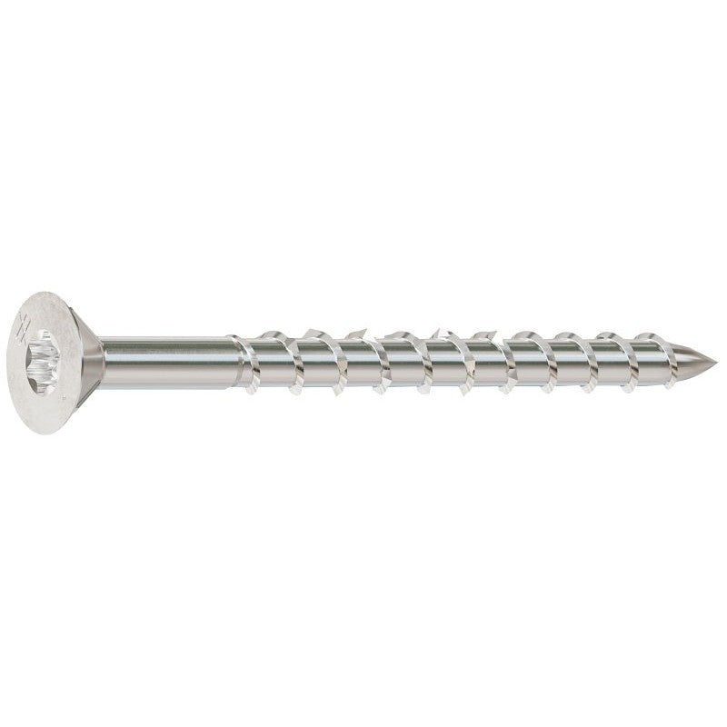 Simpson Strong-Tie Deck-Drive T08200WPP Deck Screw, #8 Thread, 2 in L, Box Thread, Flat Head, T20 6-Lobe Drive