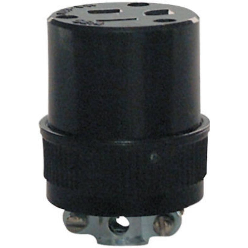 Legrand 114GMCCC16 Electrical Connector, 15 A, 125 V, Male, NEMA: NEMA 5-15R, Black