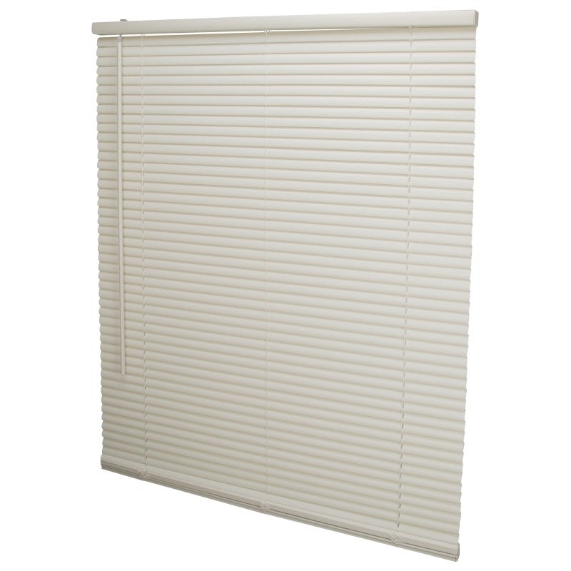 Simple Spaces PVCMB-12AA Blind, 64 in L, 39 in W, Vinyl, Alabaster (Pack of 4)