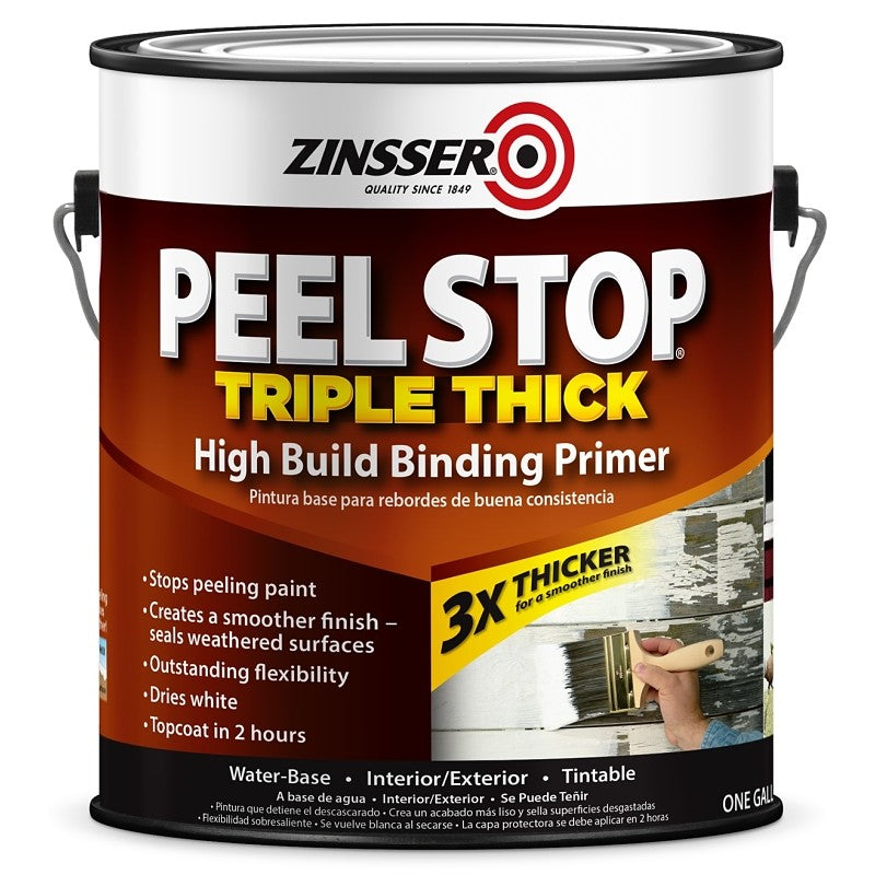 Zinsser 260924 Triple-Thick Primer, Flat/Matte, White, 1 gal