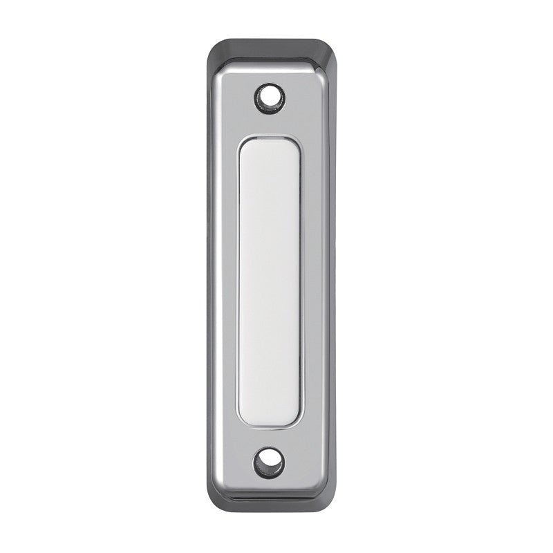 Heath Zenith 18000222 Doorbell Pushbutton, Rectangular, Wired, Metal, Silver, Lighted