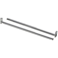 Adjustable Closet Rod With Ends 48 Inch to 72 Inch Chrome (POS)