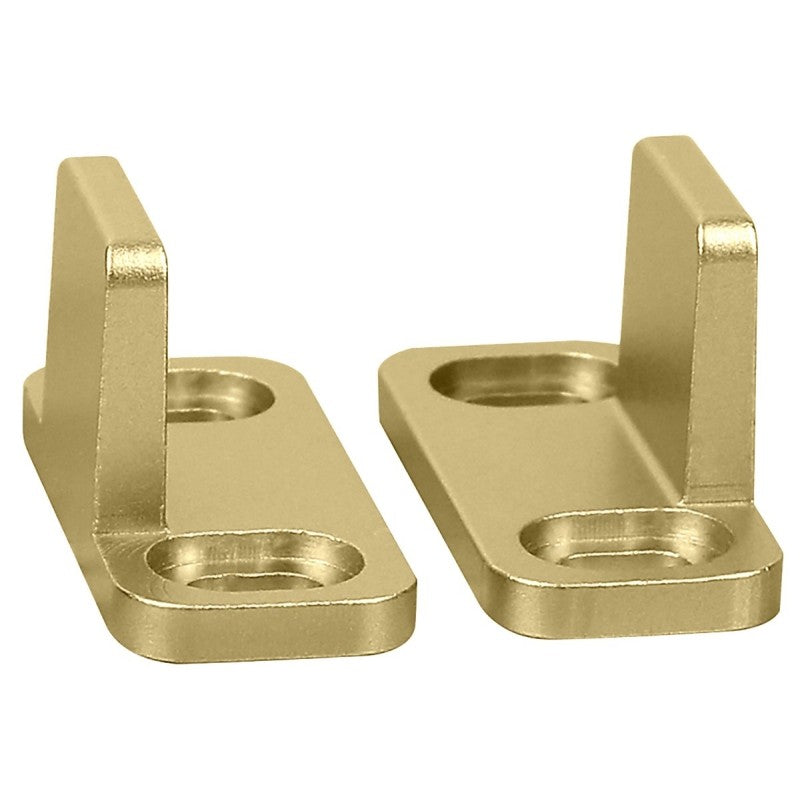 National Hardware N700-113 Double Guide, Aluminum, Brushed Gold, Floor Mounting