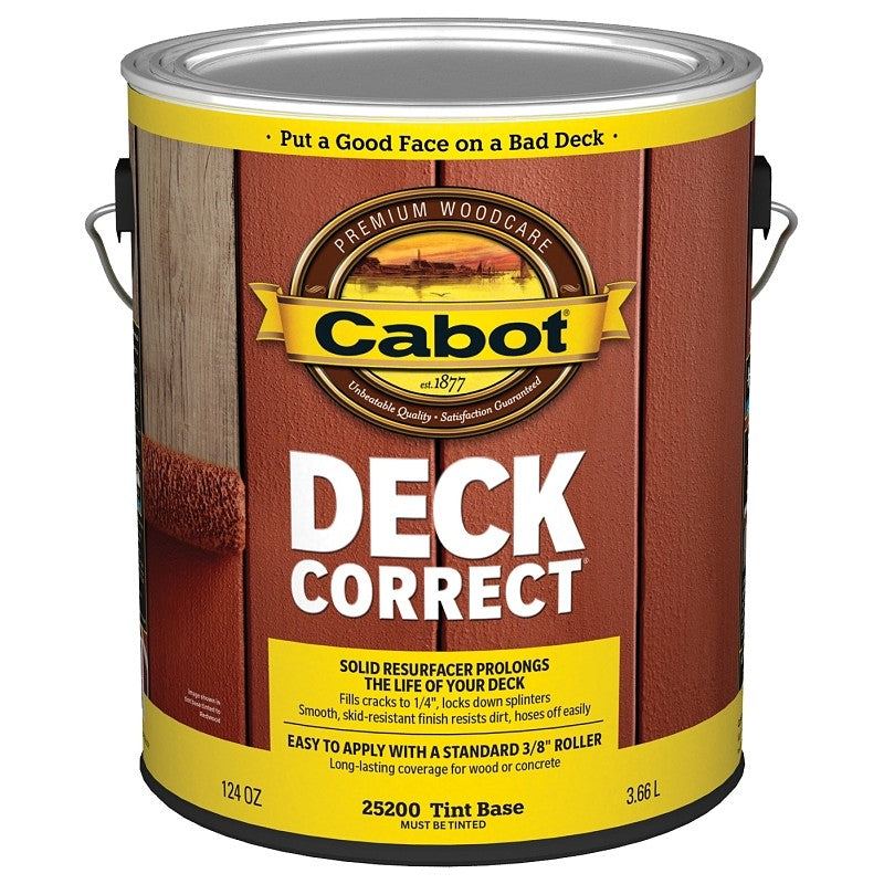 Cabot 140.0025200.007 Deck Coating, Tint Base, Liquid, 1 gal (Pack of 4)