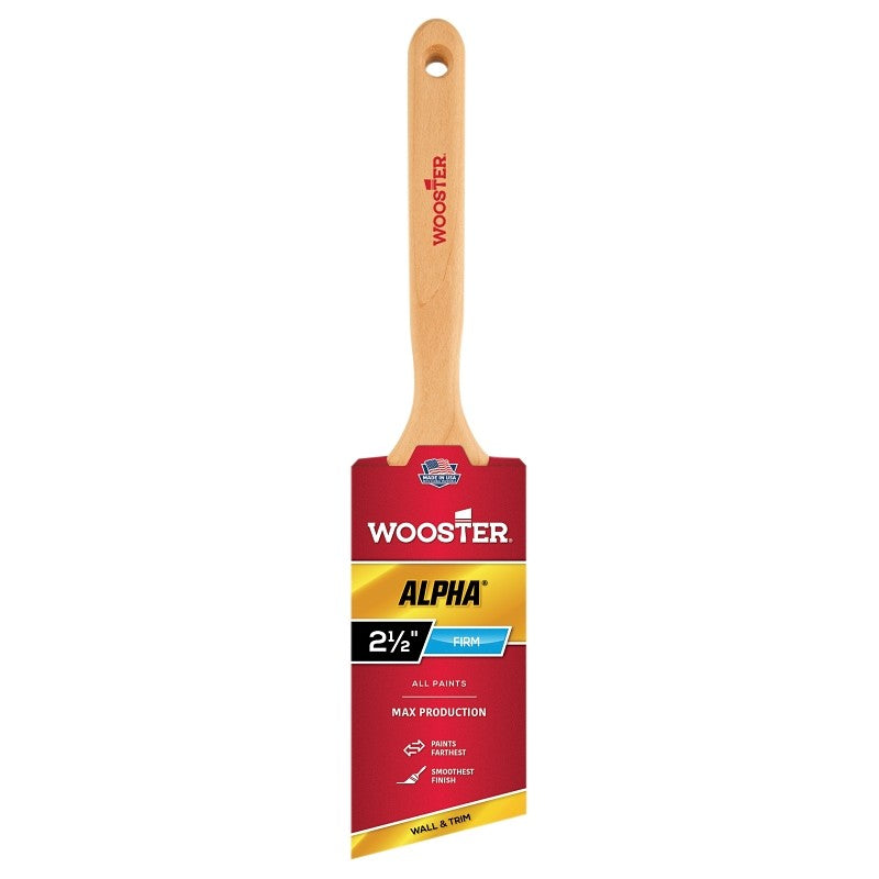 Wooster 4231-2 1/2 Paint Brush, 2-1/2 in W, 2-15/16 in L Bristle, Synthetic Fabric Bristle, Sash Handle