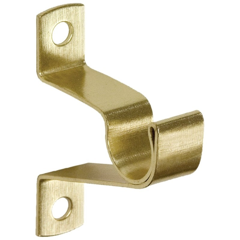 Kenney KN826 Cafe Rod Bracket, Decorative, For: 7/16 in Dia Rods, Brass, 2/PK