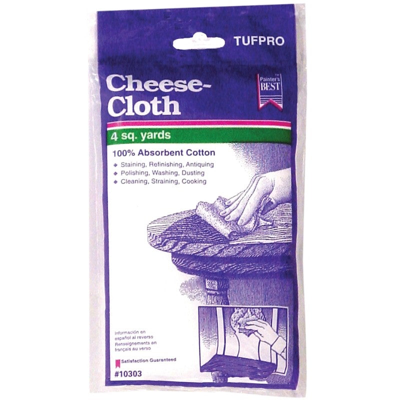 Trimaco SuperTuff 10303 Cheese Cloth, White, Cotton, 12/PK