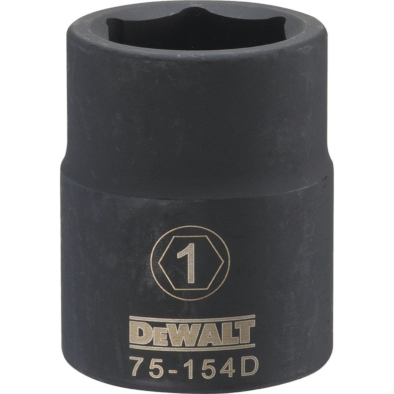 DEWALT DWMT75154OSP Impact Socket, 1 in Socket, 23/32 in D Socket, 3/4 in Drive, 6-Point, CR-440 Steel, Black Oxide