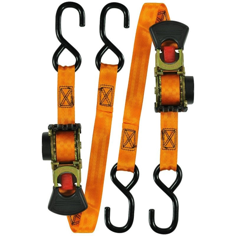 Keeper 05561 Tie-Down, 1 in W, 6 ft L, Polyester, Orange, 500 lb, S-Hook End Fitting