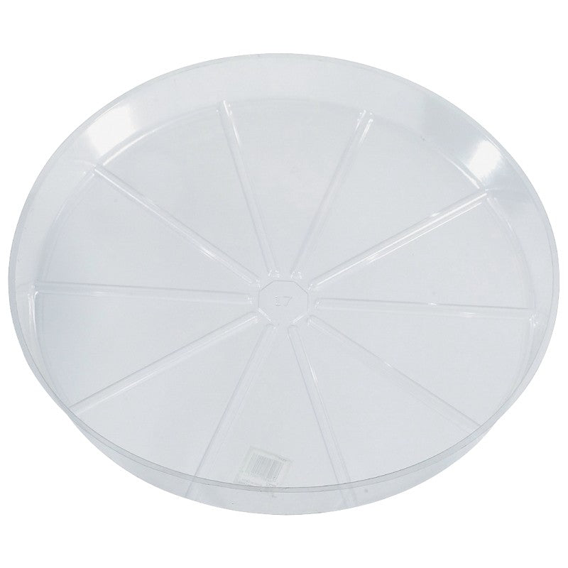 Gardener's Blue Ribbon VS17 Planter Saucer, 17 in Dia, Vinyl, Clear (Pack of 15)