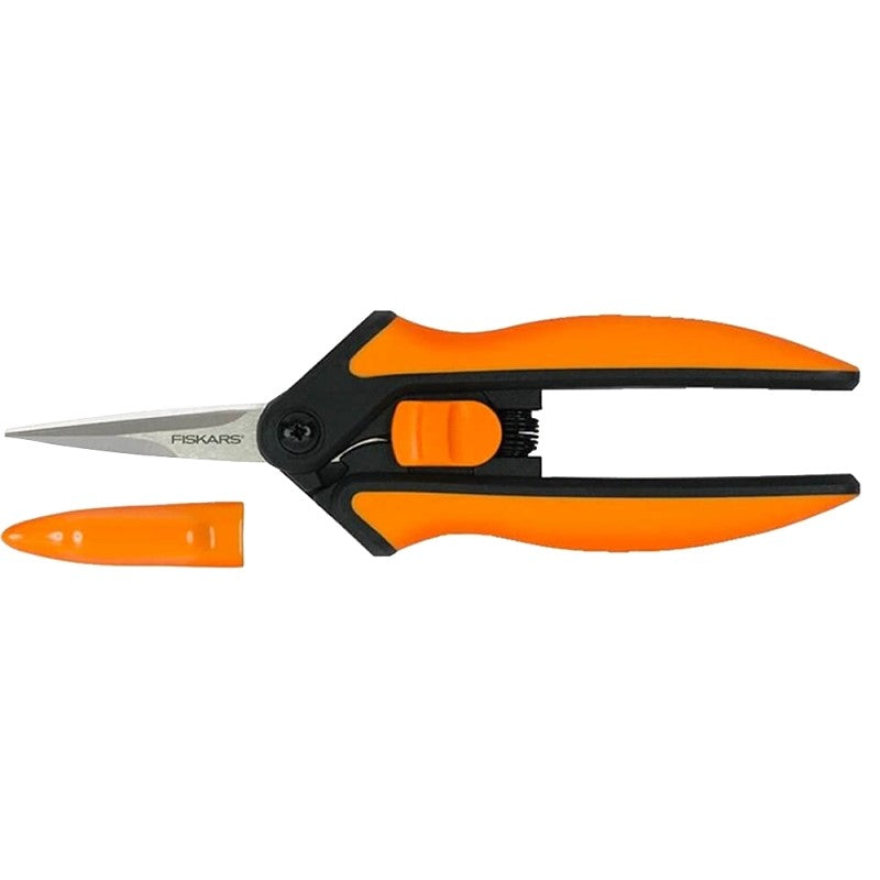 Fiskars 399240-1003 Micro-Tip Pruning, Stainless Steel Blade, Comfort-Grip Handle, 6 in OAL