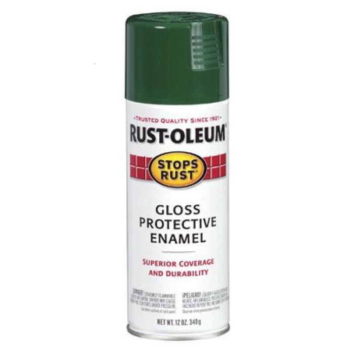 Rust-Oleum 7738830 Rust Preventative Spray Paint, Gloss, Hunter Green, 12 oz, Can