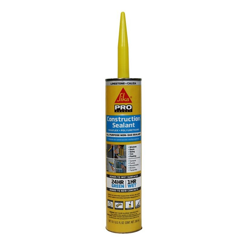 Sika SIKAFLEX PRO SELECT Series 515308 Construction Sealant, Limestone, 10.1 oz, Cartridge (Pack of 12)