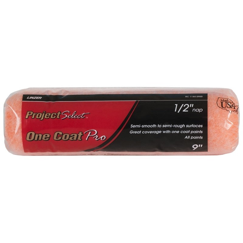 Linzer RC1144 Roller Cover, 1/2 in Thick Nap, 9 in L, Polyester Cover, 12/PK (Pack of 12)