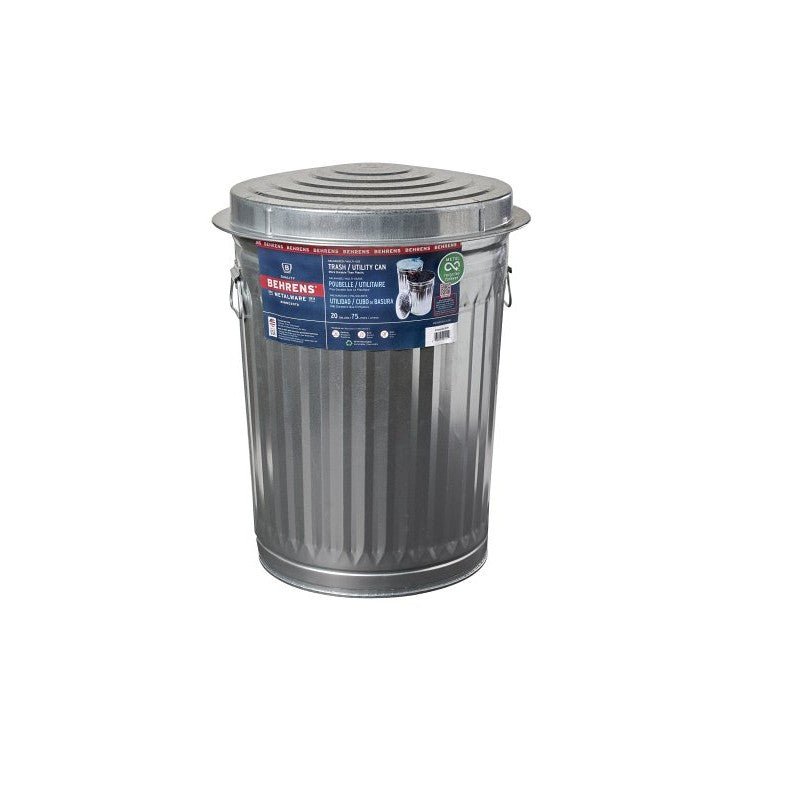 Behrens 1211 Trash Can, 20 gal Capacity, Steel