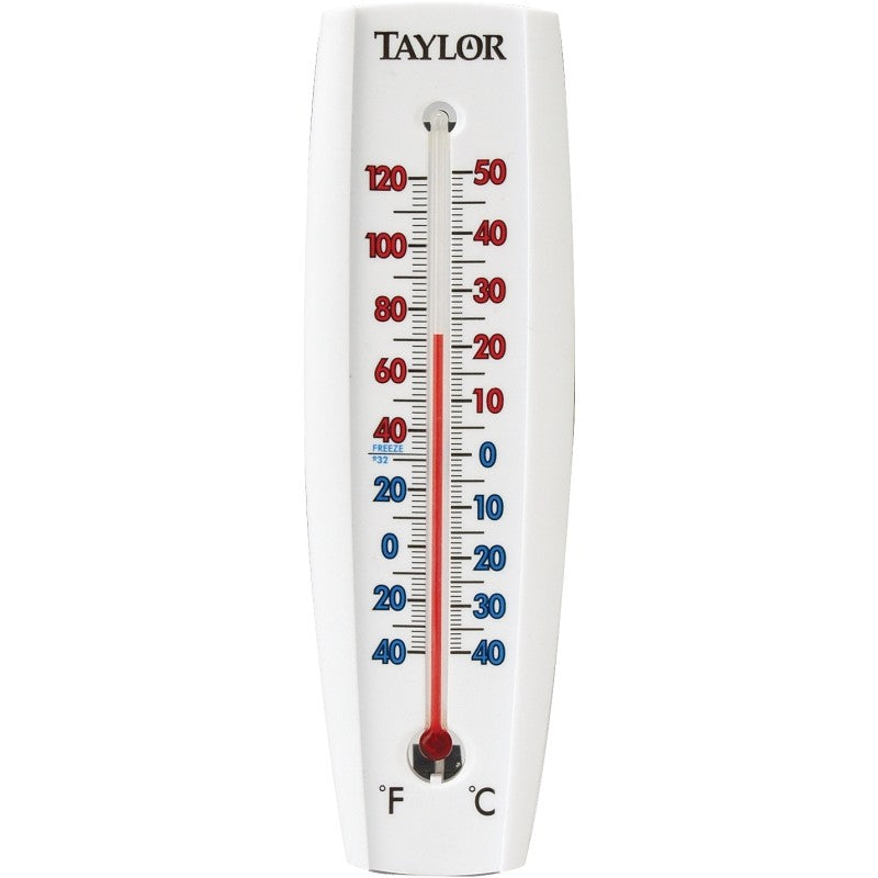 Taylor 5154 Thermometer, 7-5/8 in L x 2-3/8 in W Dimensions, Analog, -40 to 120 deg F