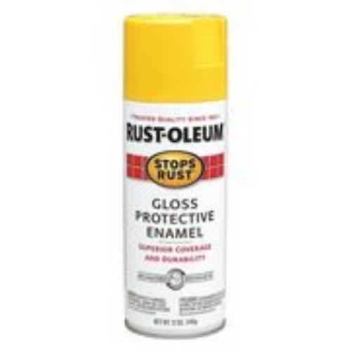 Rust-Oleum 7747830 Rust Preventative Spray Paint, Gloss, Sunburst Yellow, 12 oz, Can