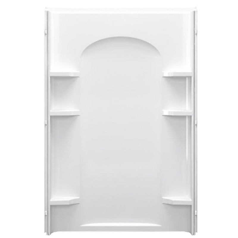 Sterling Ensemble 72222100-0 Shower Back Wall, 72-1/2 in L, 48 in W, Vikrell, High-Gloss, Alcove Installation