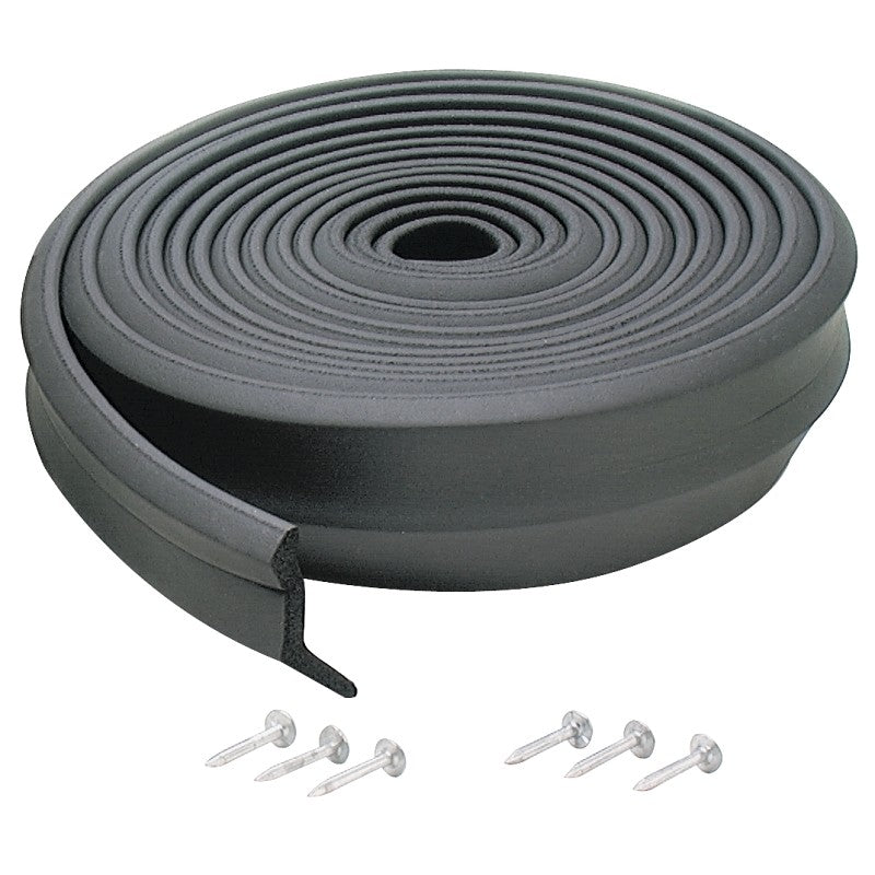M-D 03723 Bottom Garage Door Sealer, 1 in Thick, 9 ft L, EPDM Rubber, Black