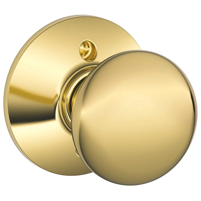 Schlage F170VPLY613 Dummy Knob, Knob Handle, Round Design, Bright Brass, Metal