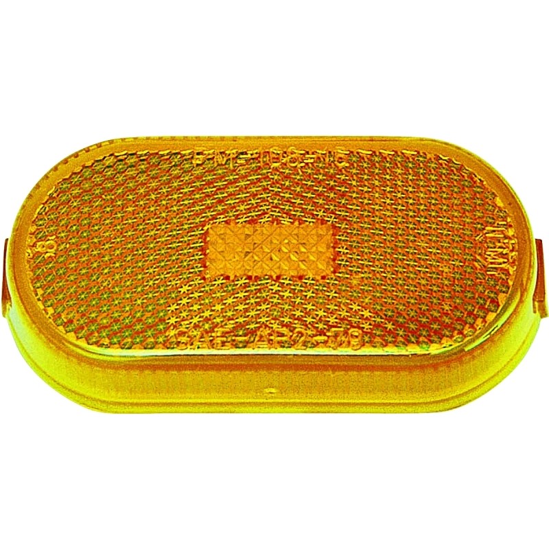 PM V108WA Marker Light, Rectangular, 4.07 in W, 2.04 in H, 12 V, Incandescent Lamp, Amber Lens, Screw