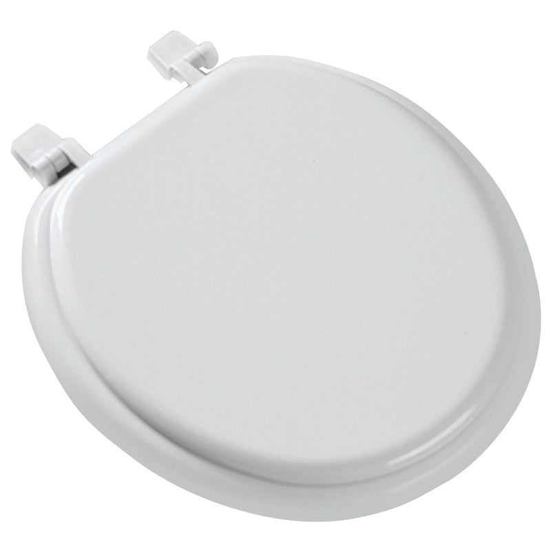 Bemis 66TT-000 Toilet Seat, Round, Molded Wood, White, Top-Tite Hinge