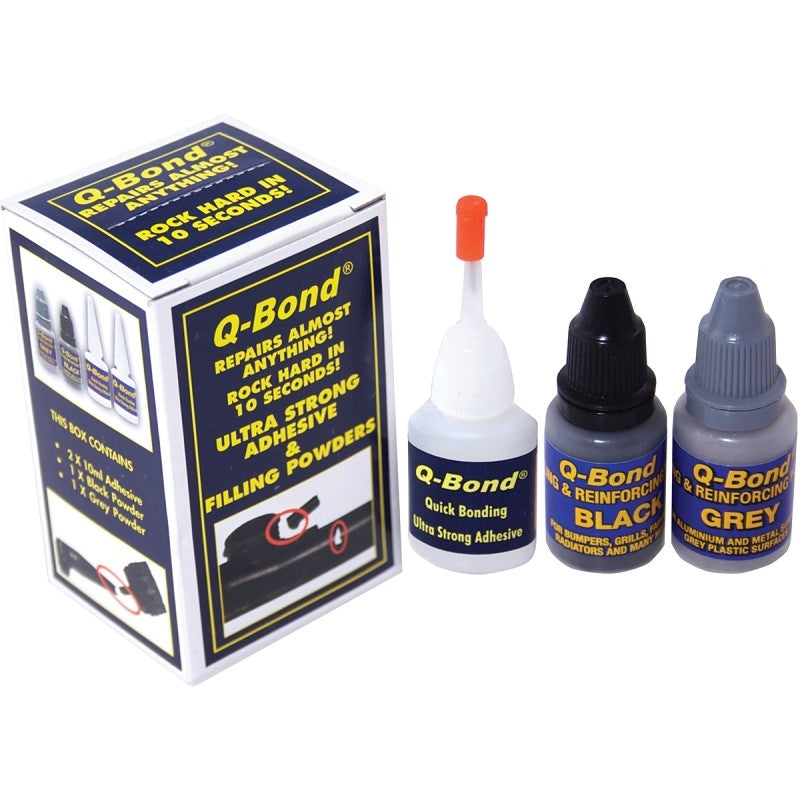 Q-Bond QB2 Adhesive Repair Kit, Liquid, Irritating, Colorless, 5 mL Bottle