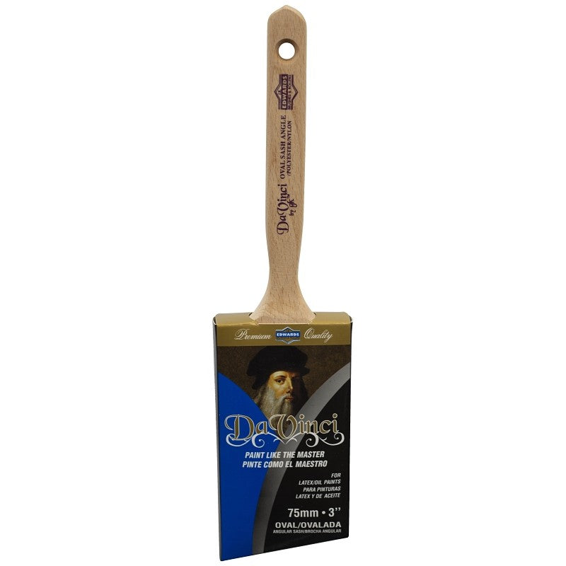Linzer 1155130-0300 Paint Brush, Angle Sash Brush, 3 in L Bristle