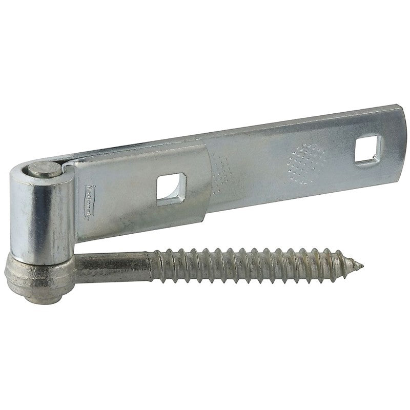 National Hardware N130-005 Hook/Strap Hinge, 6 in L x 1-1/4 in W Dimensions, 0.19 in Thick Leaf, Steel, Zinc, Screw