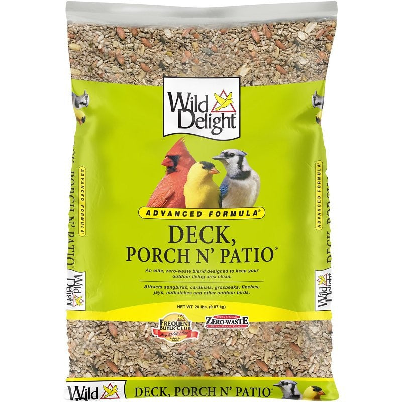Wild Delight Porch N Patio 374200 Bird Food, 20 lb Bag