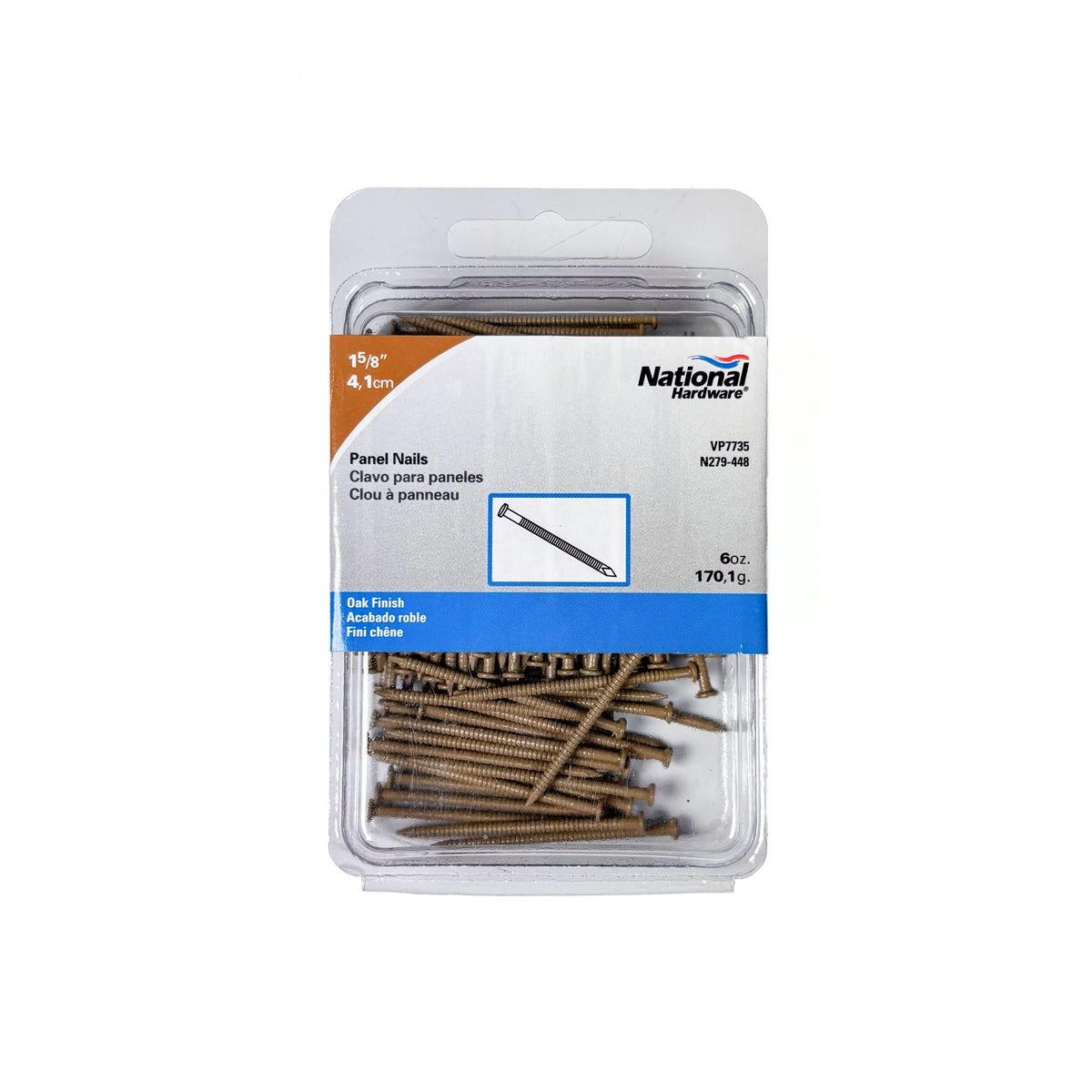 Panel Trim Nails 1-5/8 Inch Oak 6 Ounce Approximately 182