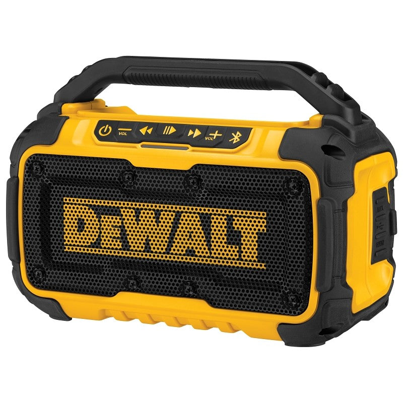 DEWALT DCR010 Bluetooth Speaker, Tool Only, 20 V, Bluetooth, 15 hr Battery Life, 100 ft Connectivity Range