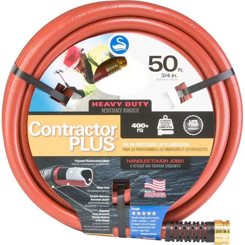 Swan SNCG34050 Garden Hose, 50 ft L, Rubber/Vinyl, Red
