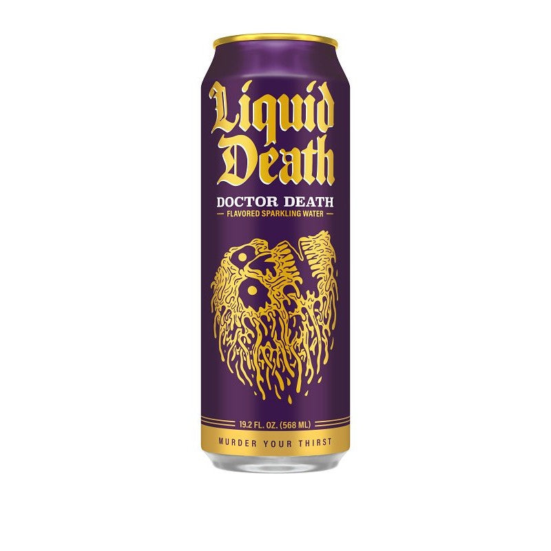 Liquid Death 1700237 Sparkling Water, Dr. Death, 19.2 oz (Pack of 24)