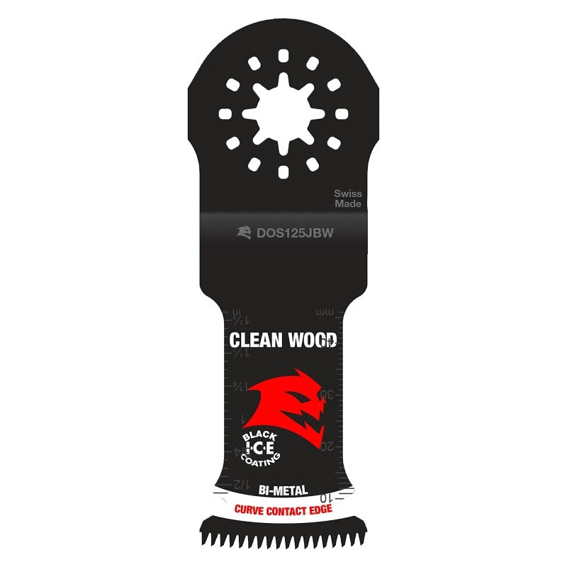 Diablo DOS125JBW3 Oscillating Blade, 1-1/4 in, Bi-Metal, 2 in D Cutting, 3/PK