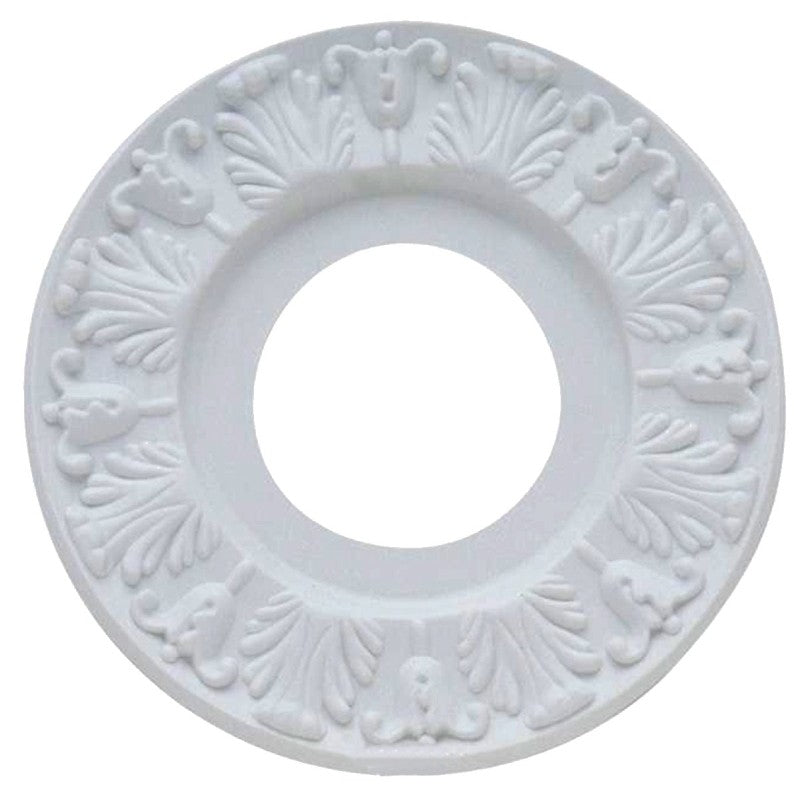 Westinghouse 7702700 Ceiling Medallion, 10 in Dia, Plastic, Traditional White, For: Ceiling Fans