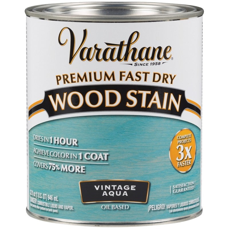 Varathane 297427 Wood Stain, Vintage Aqua, Liquid, 1 qt, Can (Pack of 2)