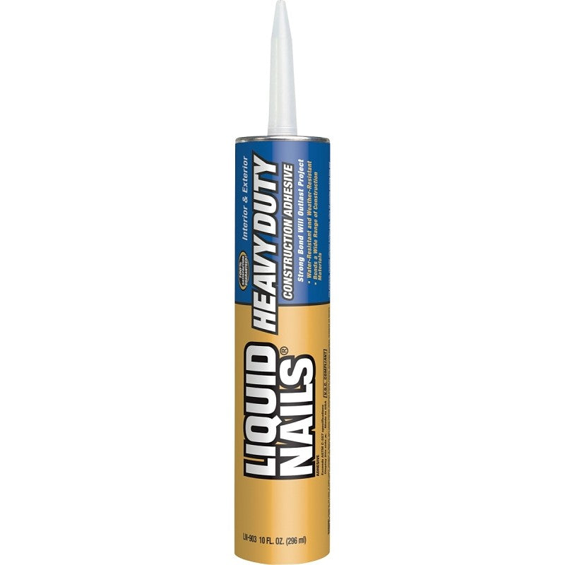 Liquid Nails LN-903-10 oz Construction Adhesive, Tan, 10 oz, Cartridge (Pack of 24)