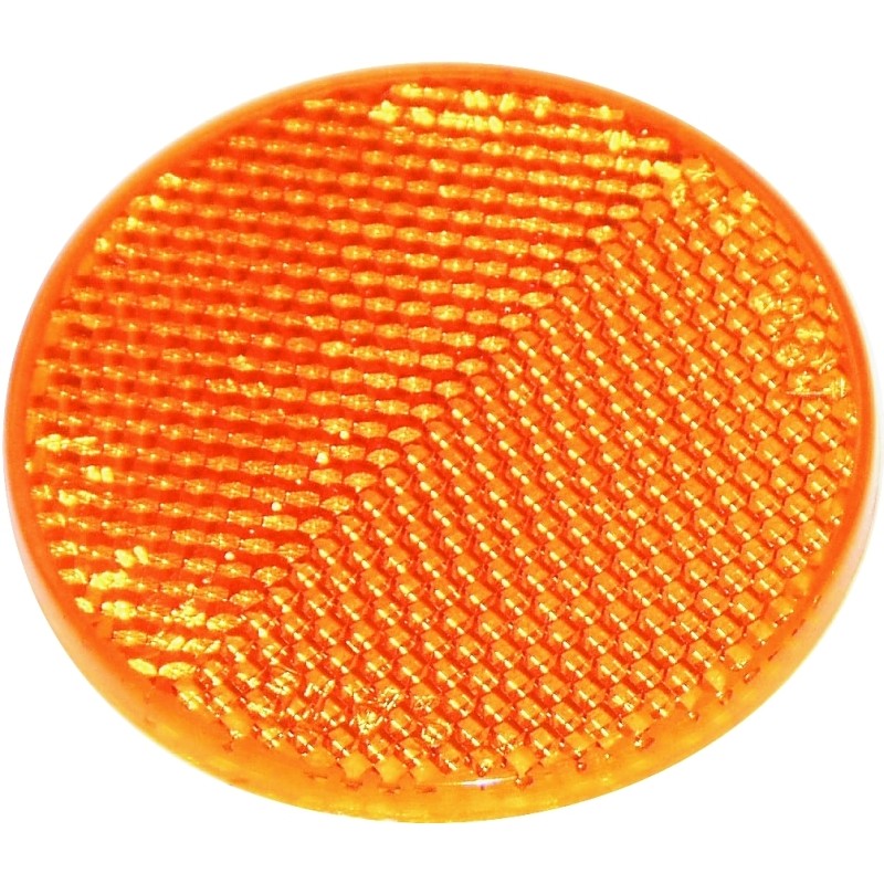 US Hardware RV-658C Safety Reflector, Amber Reflector, Plastic Reflector, Adhesive