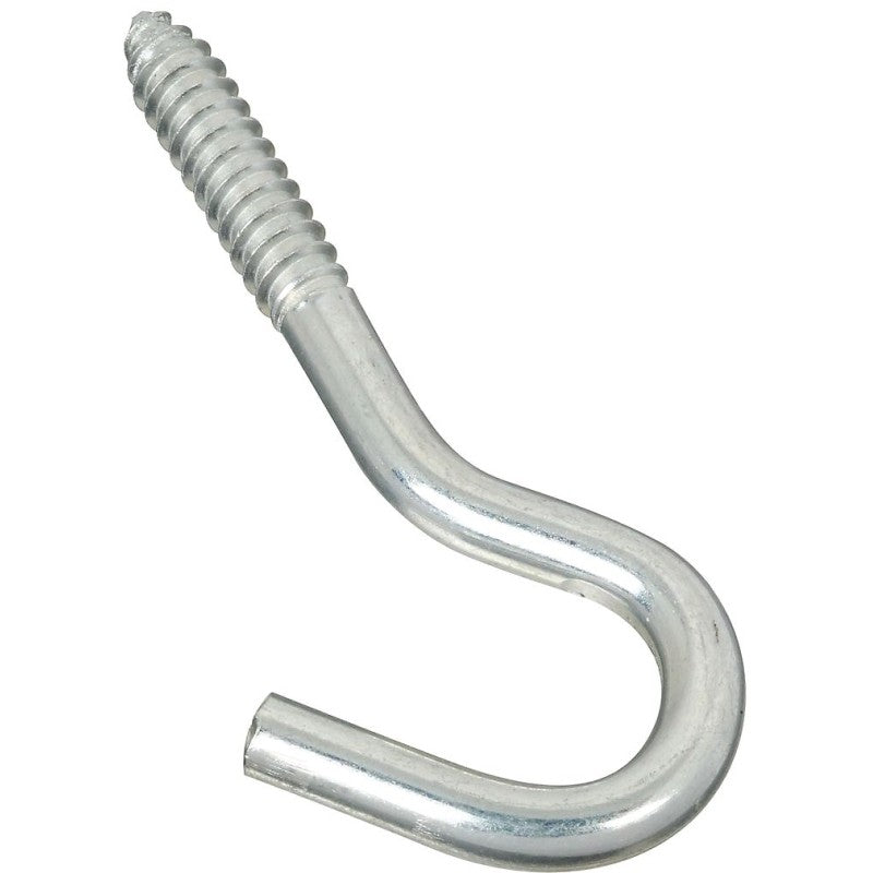 National Hardware 2156BC Series N220-889 Screw Hook, 3/8 in Opening, 4-7/8 in L, Steel, Zinc (Pack of 10)