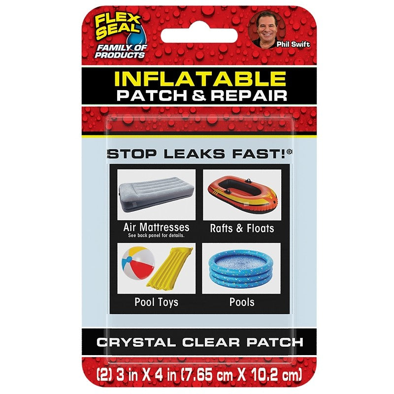 Flex Seal KITPVC3X4 Inflatable Patch and Repair Kit, PVC, Clear (Pack of 8)